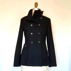 Le Chateau Wool Pea Coat, size XXS, Black